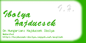 ibolya hajducsek business card